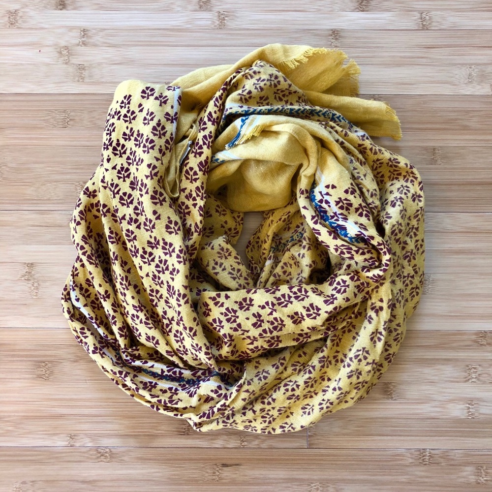 Madewell yellow red scarf EUC